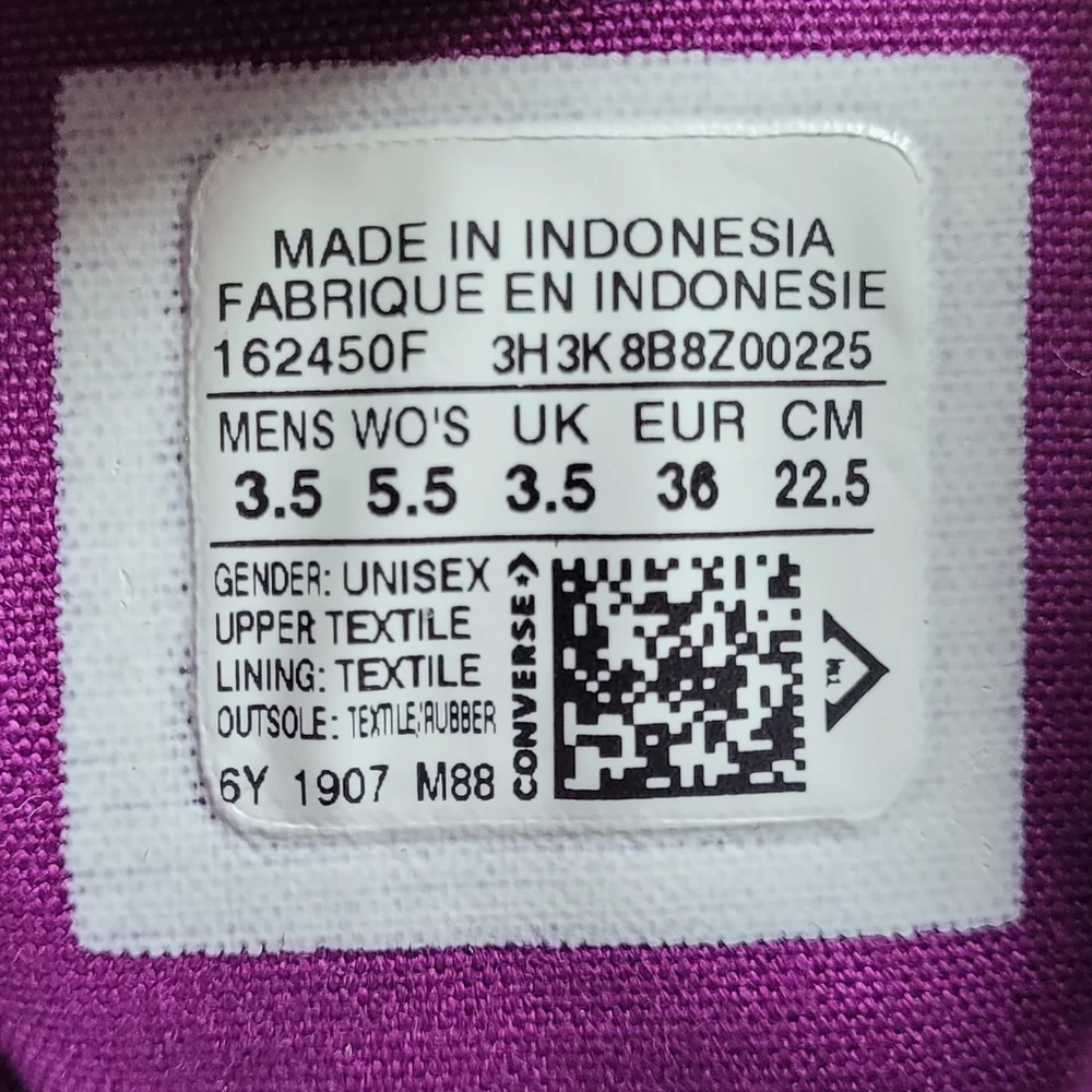 Converse Chuck Taylor All Star Hi New Orchid Violet Purple White Women's 5.5 - Picture 6 of 6